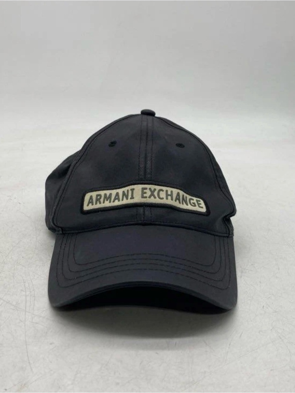 Armani Exchange Men's Black Logo adjustable strap Baseball Cap